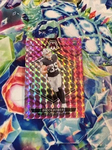 2024 BROCK BOWERS PINK MOSAIC ROOKIE - Picture 1 of 3