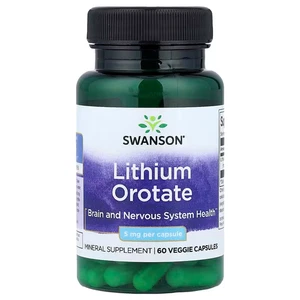 Orotato di Litio Swanson 5 mg 60 Capsule Integratore Benessere Naturale - Foto 1 di 2