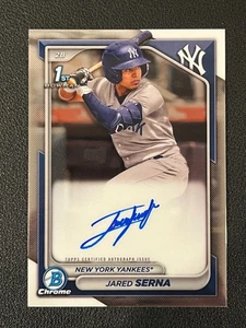 Jared Serna 2024 Bowman Chrome 1st Auto Yankees - Picture 1 of 2