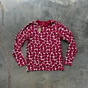 Polarn O. Pyret Hearts Long Sleeve T-Shirt Womens L Red Hearts Print Pyjamas Tee - Picture 1 of 9