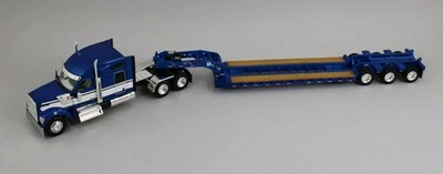 DCP 1:64 *BLUE* Kenworth W990 Midroof w/Fontaine Tri-Axle Lowboy Trailer - Image 1 of 2