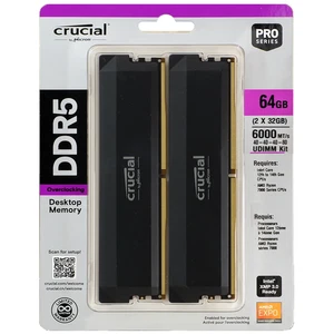 64GB Crucial Pro Overclocking Edition CL40 DDR5-6000MHz Kit schwarz - Bild 1 von 6