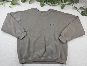 VTG Nike Brown Beige Pullover Crewneck Sweatshirt Size XL Made in USA - Picture 1 of 11