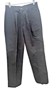 dockers Pants Mens 29x30  Black Pleated Classic Chino Fit Vtg Preppy - Picture 1 of 5