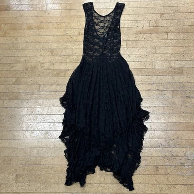 🎠🎪NWT Free People SMALL French Courtship Sheer Lace Slip Dress Black - Image 1 of 4