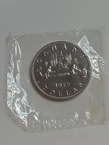 Moneda de dólar Voyageur de Canadá 1978 recortada de un conjunto como nueva - Imagen 1 de 3