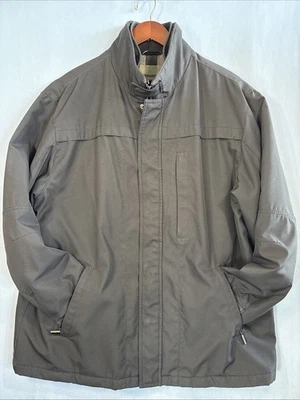 Abrigo Johnston & Murphy Para Hombre XL Negro Acolchado Forro Malla Chaqueta Cremallera Completa A Presión Foto 1 de 4