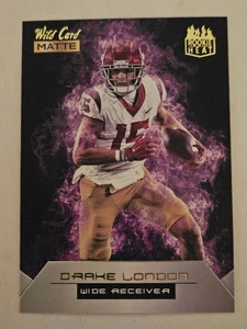 Drake London - 2022 Wild Card Matte Rookie Heat Insert Card - Bild 1 von 2