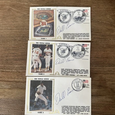 (3) Darrell Evans Signed 1984 World Series FDC GM 1,2,3 - Image 1 of 4