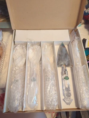 Shannon Crystal: Godinger CATRINA 5 piezas 24 % mango de cristal de plomo juego de servir NUEVO Foto 1 de 4