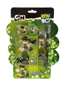 SET SCUOLA BEN 10 TEN CONTIENE 1 MATITE 1 RIGHELLO 1 GOMMA 1 TEMPERINO 1 NOTES - Imagen 1 de 2