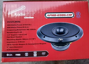 Audiopipe 6x9′′ Kompression Horn Mitteltöner Lautsprecher 400W Max 4 Ohm APMB698GCHF - Bild 1 von 1