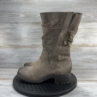 Botas de Combate Clarks Para Mujer Mansi Enebro Cuero Gris Marrón Talla 6.5 Foto 1 de 4