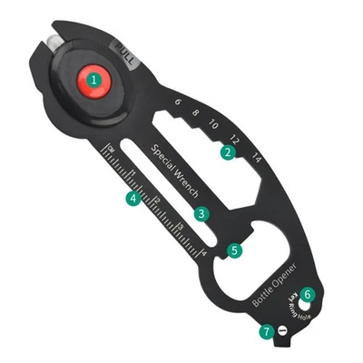 Edelstahl Multitool Pocket Utility Tool Vielseitig Universal mit Licht - Bild 1 von 4