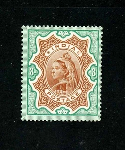 [INDIA] 1895 3r SG 108 / SC 51 / Full margins (MNH) - Picture 1 of 2