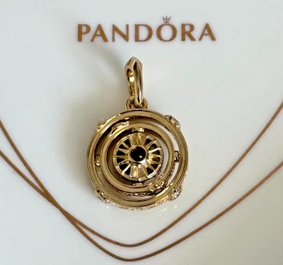 New Genuine Pandora x Game of Thrones Shine Gold Spinning Astrolabe Dangle Charm - Image 1 of 4