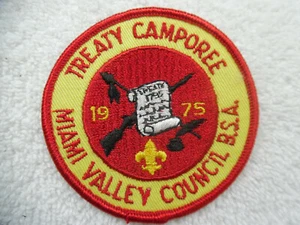Boy Scout Patch Miami Valley Council BSA Treaty Camporee 1975 160-40A128 - Imagen 1 de 1