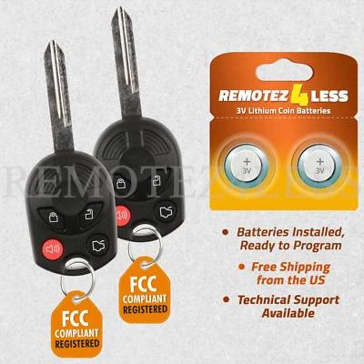 2 For 2006 2007 2008 2009 2010 Lincoln MKX Keyless Entry Remote Car Key Fob - Image 1 of 4