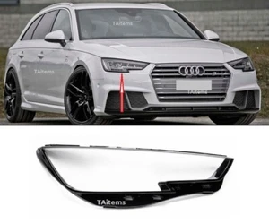 RIGHT HEADLIGHT LAMP GLASS LENS COVER LAMPSHADE FOR AUDI A4 B9 2015-2018 - Picture 1 of 8
