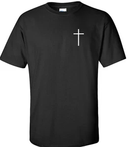 Christian Cross T-Shirt Jesus Born Again Christianity Bible Church Tee Shirt - Picture 1 of 10