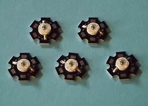 5 x 3 W 740nm IR POWER LED on HEATSINK dissipatore di calore emettitore infrarossi infrarossi 5 mm - Foto 1 di 3