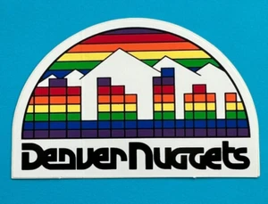 DENVER NUGGETS Basketball Sticker Rainbow Logo Vinyl Sticker ~ File Folder Kept - Picture 1 of 10