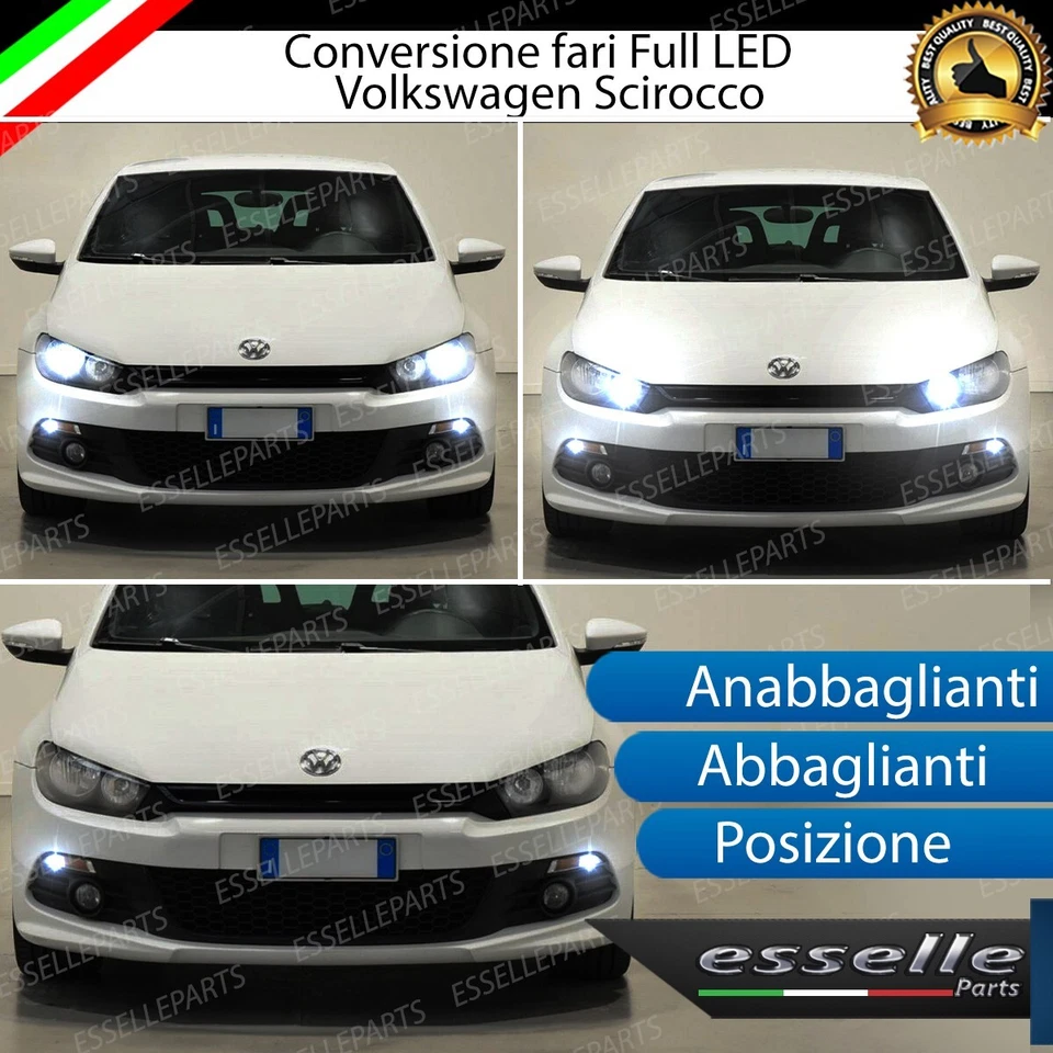 CONVERSIONE FARI FULL LED VW SCIROCCO PRE-RESTYLING 17600 LUMEN LED CANBUS - Immagine 1 di 4