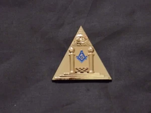 Masonic Altar Pillars All Seeing Eye Lapel Tac Pin Masonic Freemason NEW! - Picture 1 of 1