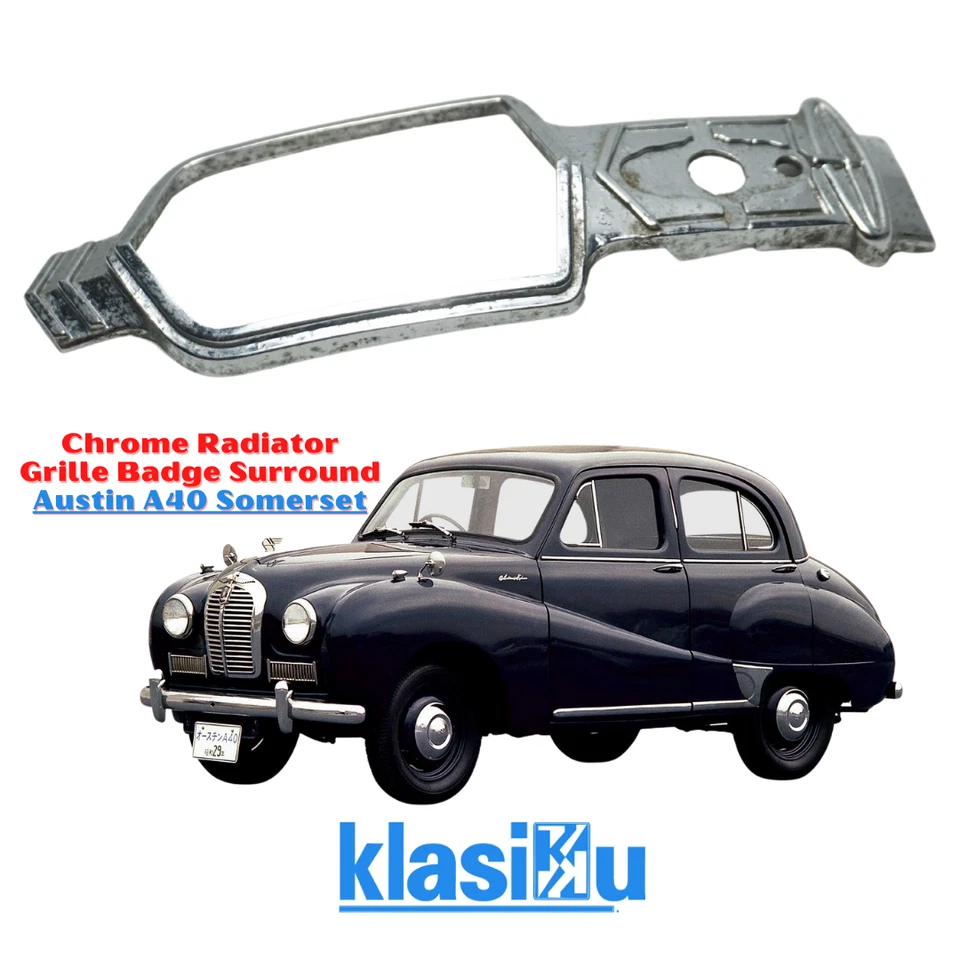 NOS GRILLE 徽章铬制收音机外翻适用于奥斯汀 A40 SOMERSET 7'5276'1 — 第 1/4 张图片