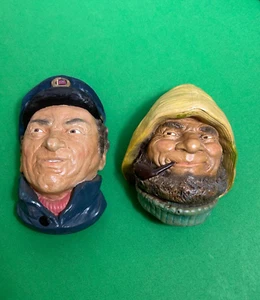 Vintage Legend Products Skipper Old Salt Head Wall Masks Lot of 2 - Picture 1 of 19