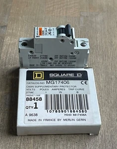 INTERRUPTOR DE CIRCUITO CUADRADO D MG17406 C60N TIPO B 1 POLO 15A 277VAC NUEVO - Imagen 1 de 5