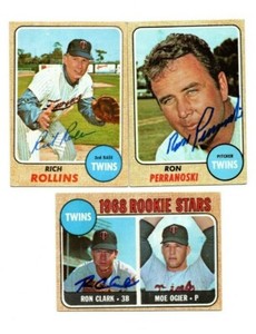 SIGNED 1968 Topps Rich Rollins Twins #243