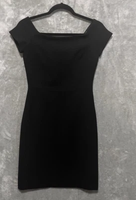 Alice Olivia Dress SZ 4 Black Bodycon Stretch Sheath Off The Shoulder - Image 1 of 4