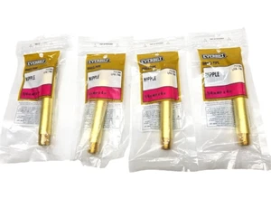 Menge 4 Everbilt 1/4 Zoll x 4 zoll MIP Messing Nippelverschraubung, LFA-746 - Bild 1 von 3
