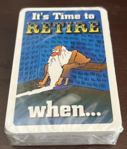 "It's Time to Retire When" Set of Vintage Playing Cards - 1988 - Picture 1 of 4