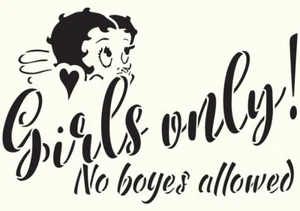Betty Boop Stencil Girls Painting Wall Furniture Wood Reusable Art Crafts QU6 - Picture 1 of 13