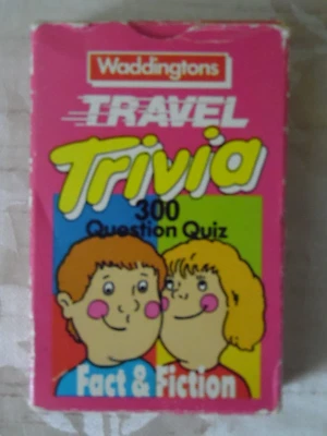 Vintage Waddington’s Travel Trivia Quiz Playing Cards 300 Questions Fact Fiction - Image 1 of 4