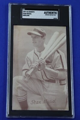 1947-66 Exhibits Stan Musial Baseball Arcade Card SGC Graded St. Louis Cardinals - Image 1 of 4