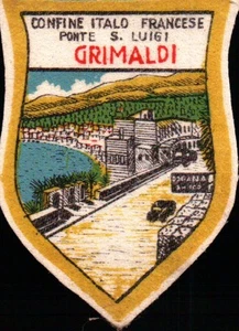 SAMT AUFNÄHER FÜR STICKEREIJACKE " ITALIENISCH-FRANZÖSISCHE GRENZE GRIMALDI " C10-7 - Bild 1 von 1