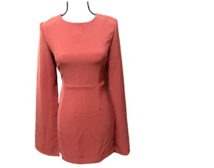 Anthropologie DO+BE Kleid Glockenschlitz Langarm Gr. S Coral Orange Neu - N - Bild 1 von 8