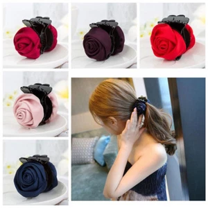 Hair Claw Clips Womens Clamp Accessories Hair Hair Girl! Crab Hair For Rose Clip - Picture 1 of 20