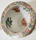 Antique 1900sCHINESE Old Famelia Rose & Gold Porcelain Fish, Planter,Jardiniere 