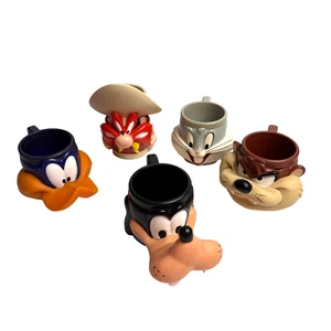 Vintage Looney Tunes 1990's Cups Mugs Bundle x5 Rare - Picture 1 of 19