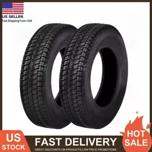 2Pcs ST205/75D13 Trailer Tires 205 75 13 , Load Range C, 6 PLY, 1360LBS Max Load - Picture 1 of 9