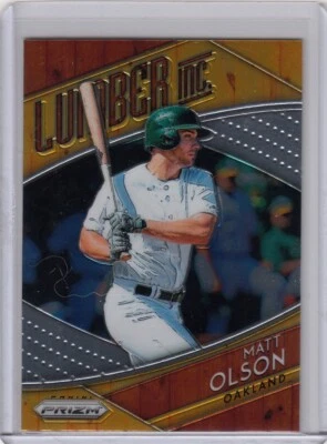 2019 Panini Prizm Baseball Matt Olson Lumber Inc. Insert Athletics card #L18 - Image 1 of 2