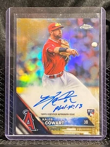 Kaleb Cowart 2016 Topps Chrome Rookie Auto " Philippians 4:13 " Gold #13/50 - Picture 1 of 2