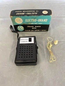 Electro Brand 10 Transistor Radio Model 1067. Original Box, Earpiece And Case - Picture 1 of 12