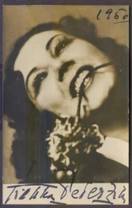 Foto Real Postal Gianna Pederzini Ópera Mezzo Soprano con Original Firmado 1956 - Imagen 1 de 2