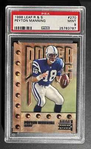 Leaf Rookies & Stars Peyton Manning Power Tools #270 (RC) 1998 novato PSA 9 - Imagen 1 de 2