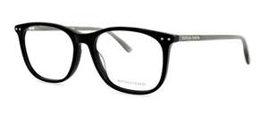 New BOTTEGA VENETA BV0193O 001 54mm Black Gray Eyeglasses Frames Japan Unisex - Picture 1 of 7